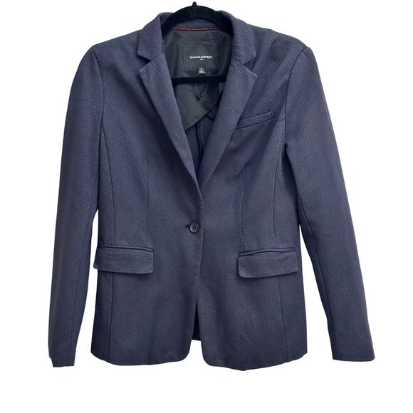 Banana republic Jackets & Blazers - Banana Republic Navy One Button Stretchy Casual Blazer Jacket Women’s Size 6
